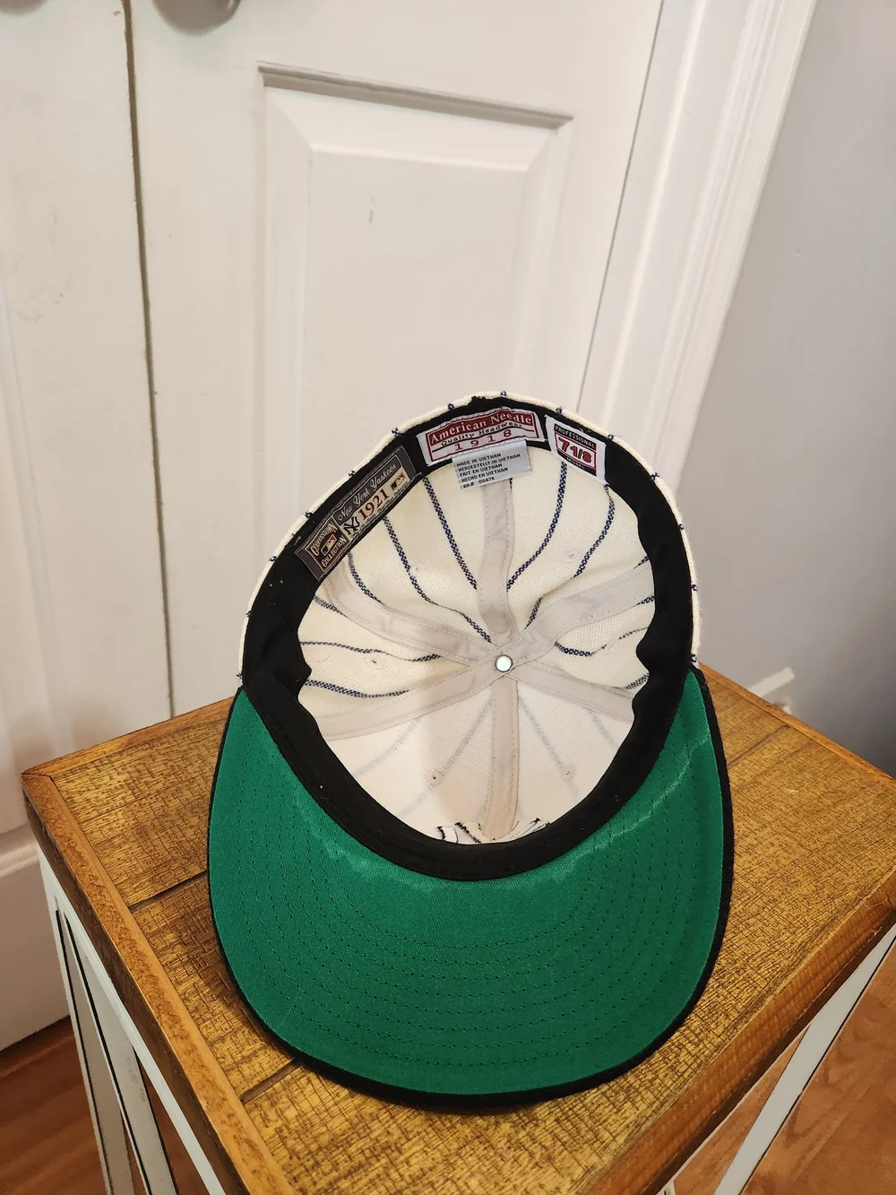 American Needle Pinstripe New York Yankees Cap - Navy & White